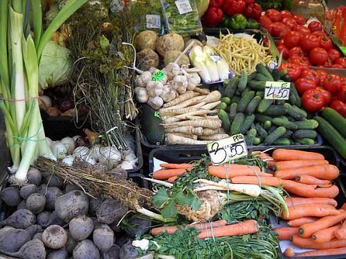 vegetables stand in Poland